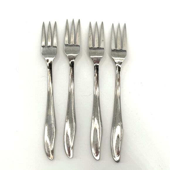 MARCREST Set of 4 Atomic Starburst MCM Cocktail Forks Stainless Made in the USA - Picture 2 of 5